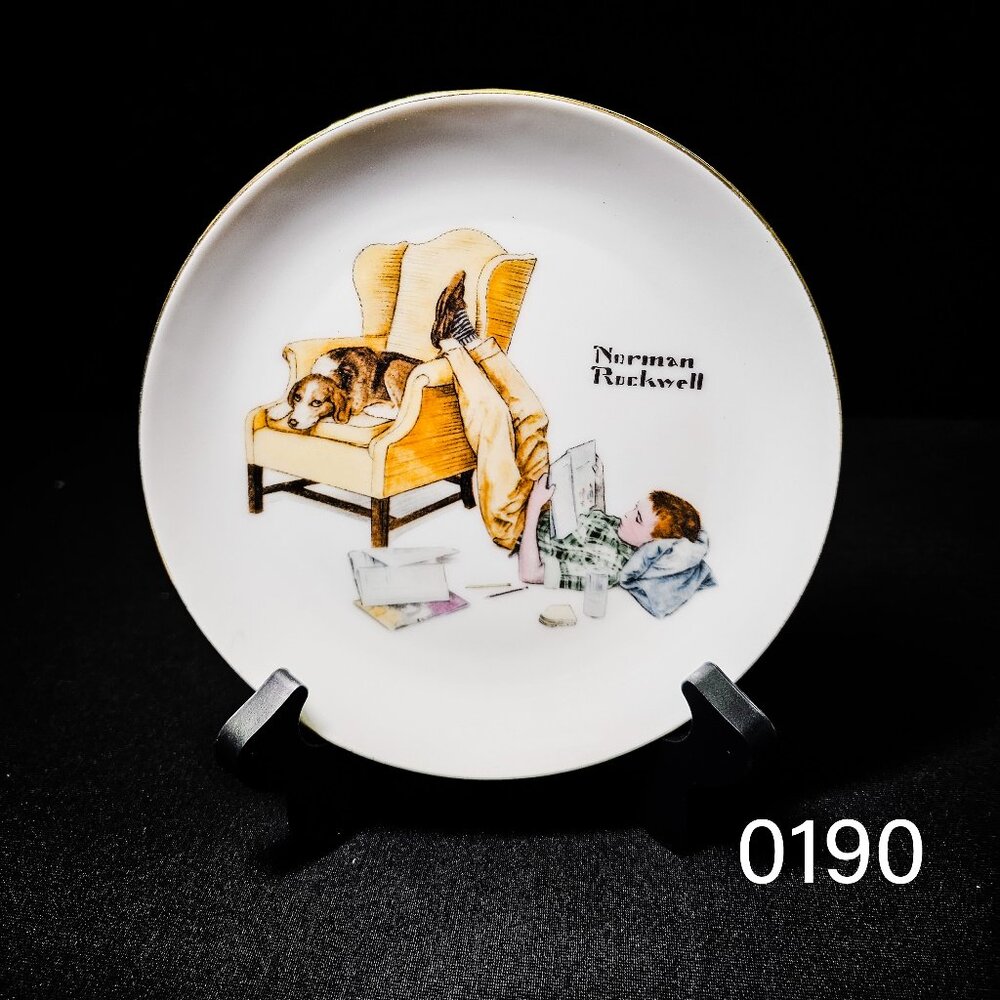 Vintage Norman Rockwell "The Student" Collector Plate